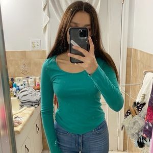 buy1get1 50% off!- H&M green long sleeve